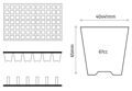Кассета для рассады, 77 квадратных ячеек (67мл)