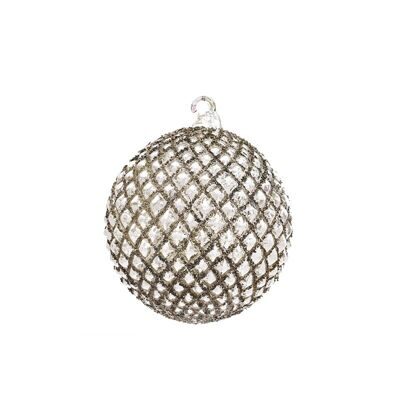 Шар елочный стекл. 10см [67236]