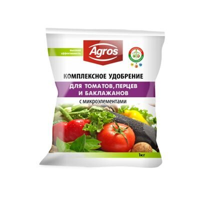 Комплексное удобрение для томатов, перцев и баклажанов с микроэлементами, 1 кг