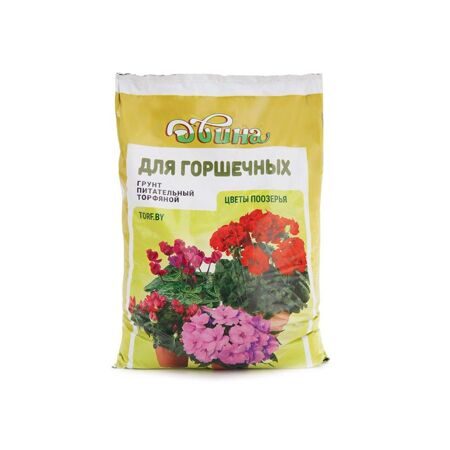 Грунт торфяной питательный "Двина" для горшечных (ЦВЕТЫ ПООЗЕРЬЯ), 10л