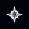 Верхушка на ёлку "Звезда", 60 см, светодинамика, с нитью