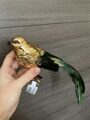 Украшение елочное стеклянное "Золотая птица"
