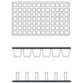 Кассета для рассады, 84 квадратных ячеек (38мл)