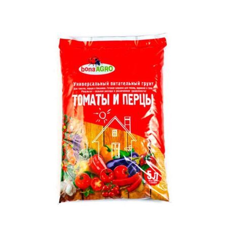 Грунт универсальный bonaAGRO для томатов, баклажанов и перцев 5 л