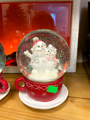 Фигура новогодняя "Снежный шар-кружка со снеговиками"